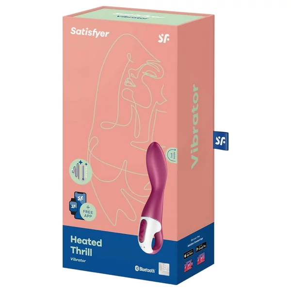 Satisfyer Heated Thrill - App-vezérelt melegítő vibrátor (piros)