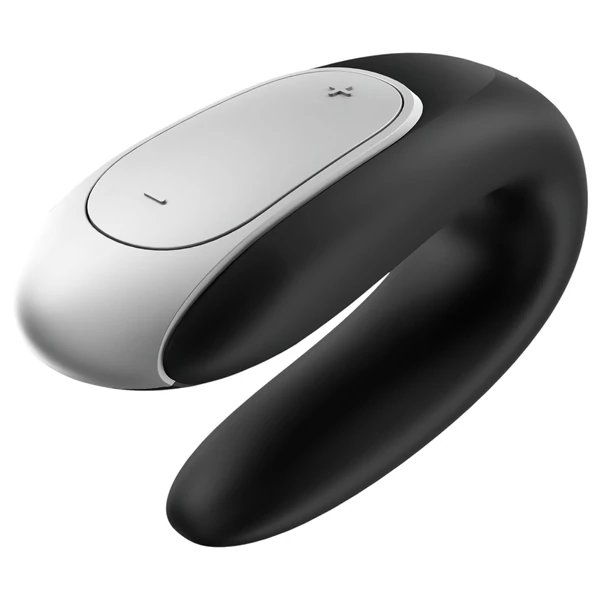 Satisfyer Double Fun - okos, vízálló párvibrátor (fekete)