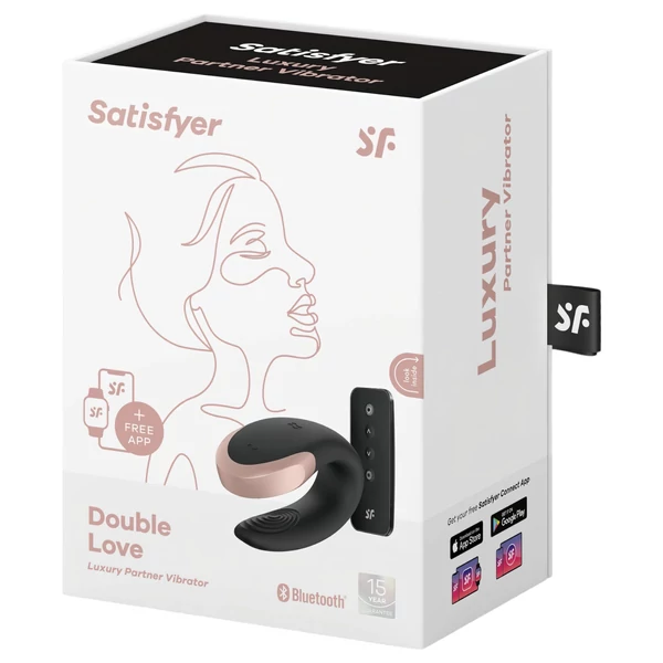 Satisfyer Double Love - App- és távirányítós párvibrátor (fekete)