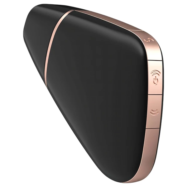 Satisfyer Love Triangle - App-vezérelt léghullámos csiklóizgató (fekete)