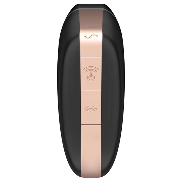 Satisfyer Love Triangle - App-vezérelt léghullámos csiklóizgató (fekete)