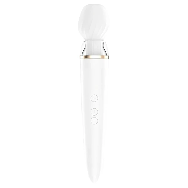 Satisfyer Double Wand-er - App-vezérelt masszírozó vibrátor (fehér)