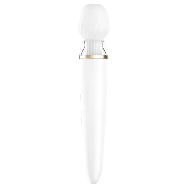 Satisfyer Double Wand-er - App-vezérelt masszírozó vibrátor (fehér)