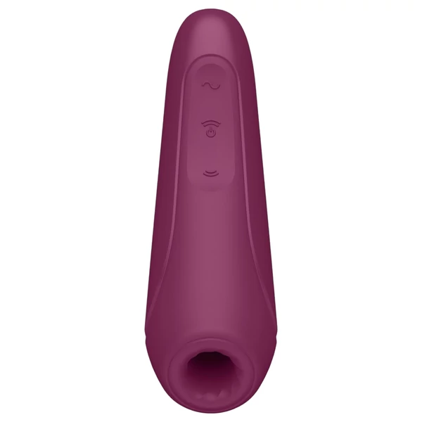 Satisfyer Curvy 1+ - App-vezérelt léghullámos csiklóizgató (piros)