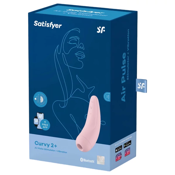 Satisfyer Curvy 2+ - App-vezérelt léghullámos csiklóizgató (pink)