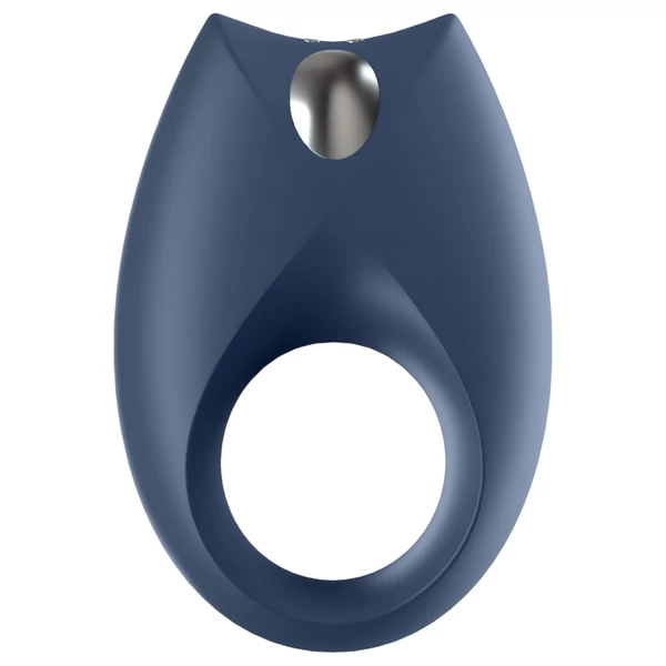 Satisfyer Royal One - App-vezérelt vibrációs péniszgyűrű, férfiaknak (kék)