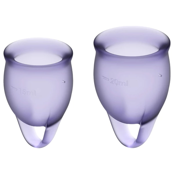 Satisfyer Feel Confident - menstruációs kehely szett (lila)
