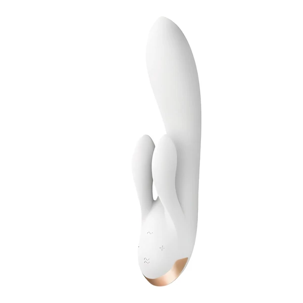 Satisfyer Double Flex – App-vezérelt csiklókaros vibrátor (fehér)