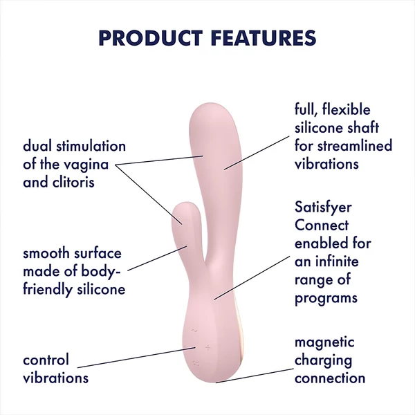 Satisfyer Mono Flex - okos vízálló vibrátor (pink)