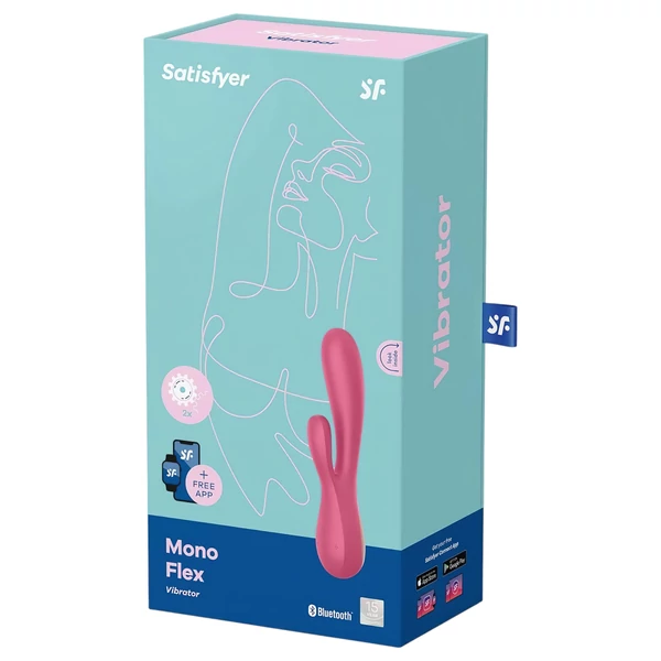 Satisfyer Mono Flex - App-vezérelt vibrátor (piros)