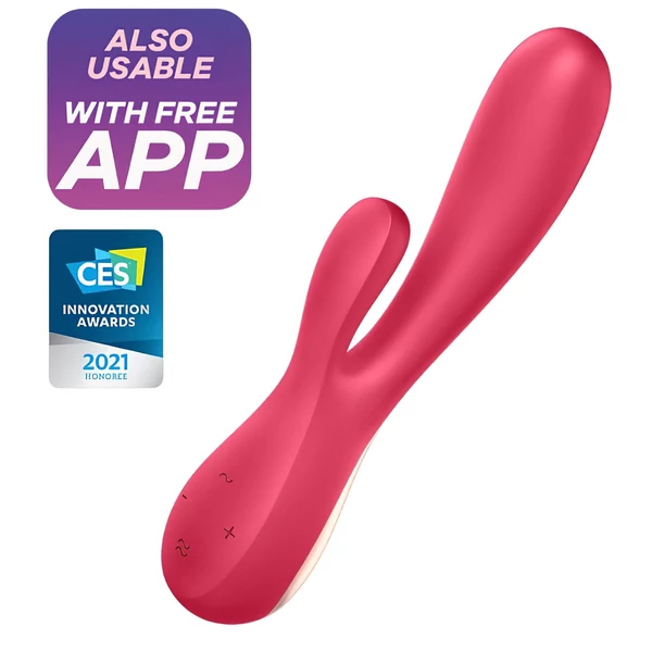 Satisfyer Mono Flex - App-vezérelt vibrátor (piros)