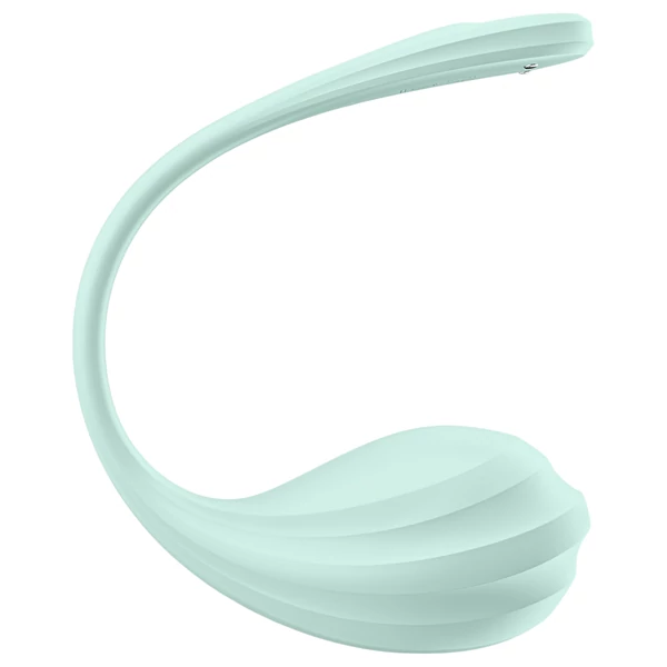 Satisfyer Smooth Petal - App-vezérelt vibrációs tojás (zöld)