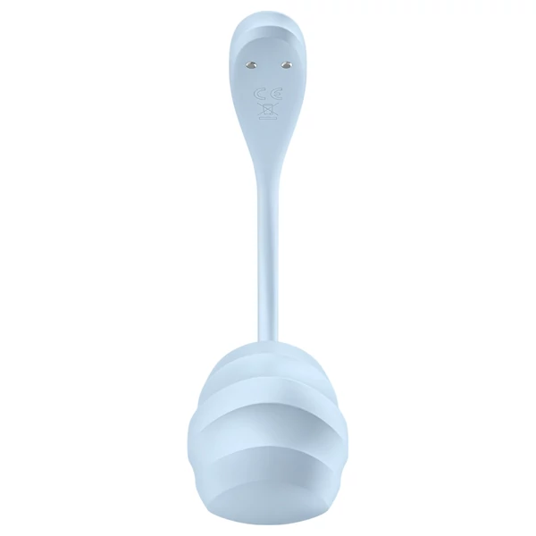 Satisfyer Smooth Petal - App-vezérelt vibrációs tojás (kék)