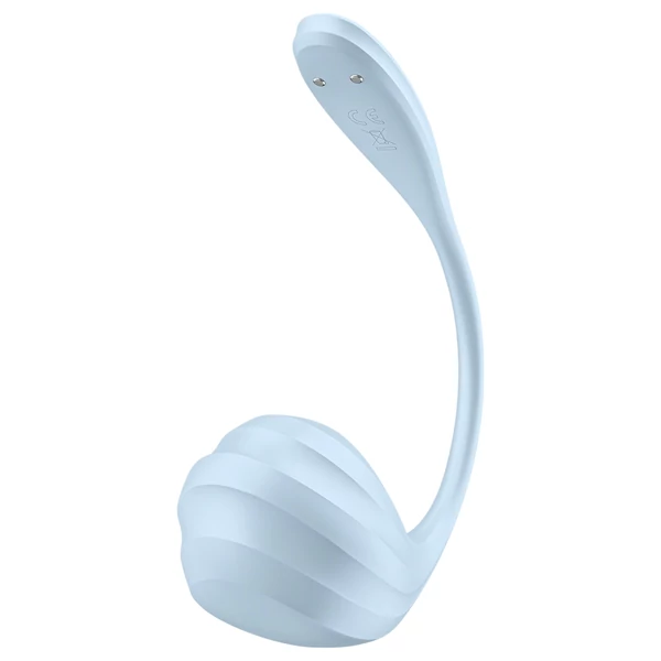 Satisfyer Smooth Petal - App-vezérelt vibrációs tojás (kék)