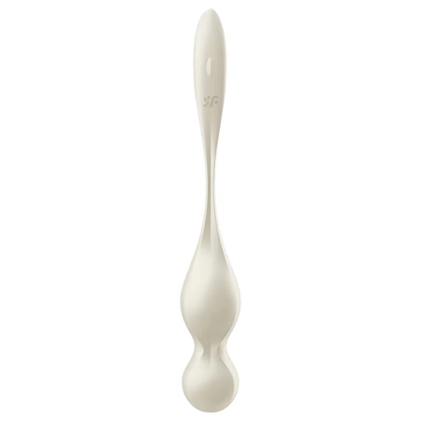 Satisfyer Love Birds 1 - App-vezérelt vibrációs gésagolyó (fehér)