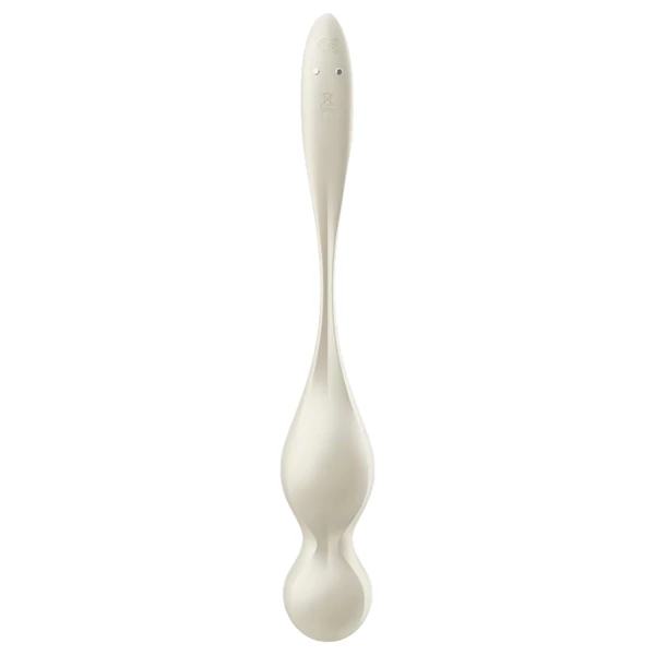 Satisfyer Love Birds 1 - App-vezérelt vibrációs gésagolyó (fehér)