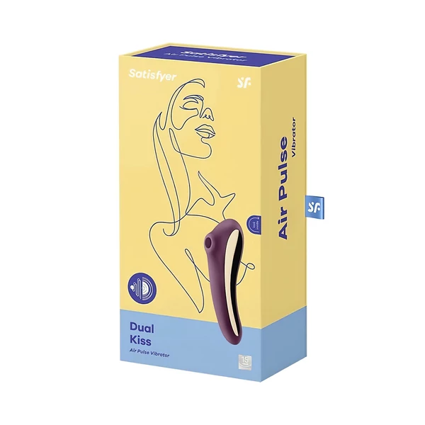 Satisfyer Dual Kiss - 2in1, hüvelyi és csikló vibrátor (lila)