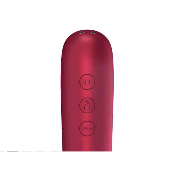 Satisfyer Dual Love - App-vezérelt csiklóvibrátor (piros)