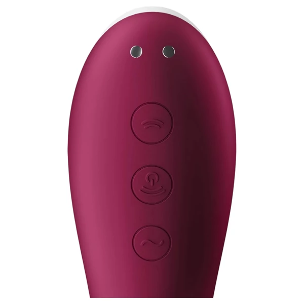 Satisfyer Dual Crush 2in1 csiklószívó + G-pont vibrátor (piros)
