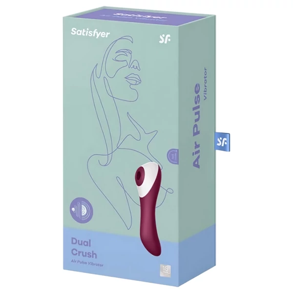 Satisfyer Dual Crush 2in1 csiklószívó + G-pont vibrátor (piros)