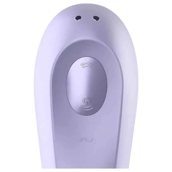 Satisfyer Dual Pleasure - App-vezérelt léghullámos 2in1 vibrátor (lila)