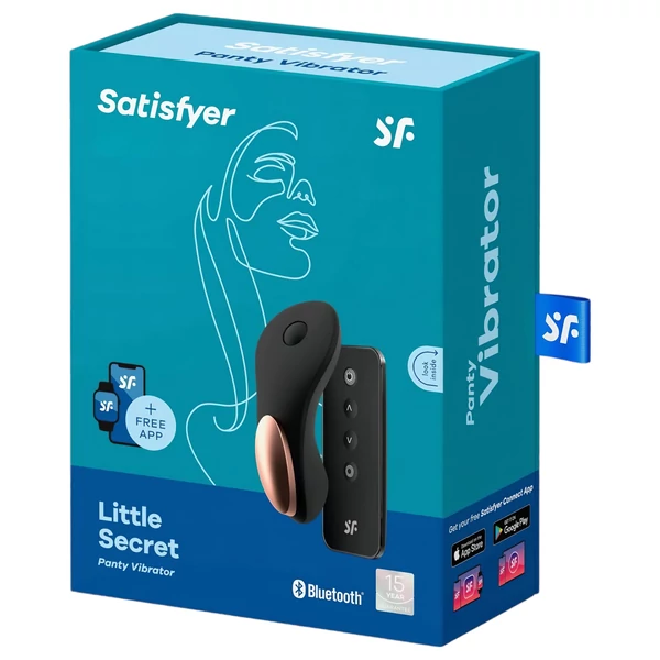 Satisfyer Little Secret - App-vezérelt csiklóvibrátor (fekete)