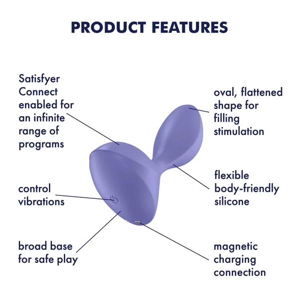 Satisfyer Sweet Seal - App-vezérelt análvibrátor (lila)