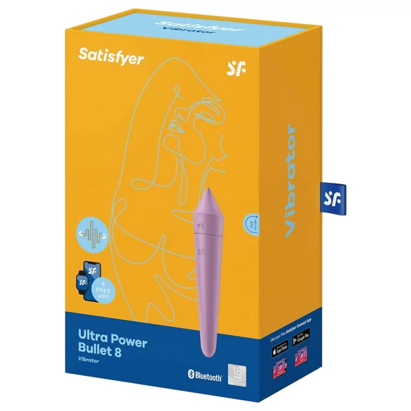 Satisfyer Ultra Power Bullet 8 - App-vezérelt vibrátor (lila)