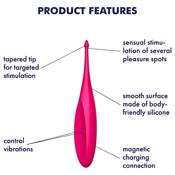 Satisfyer Twirling Fun - akkus, vízálló csikló vibrátor (pink)