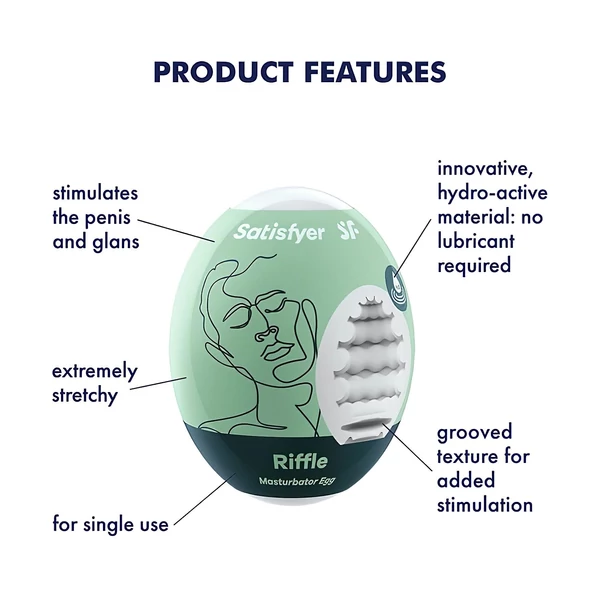 Satisfyer Egg Riffle - tojás maszturbátor (1 db)