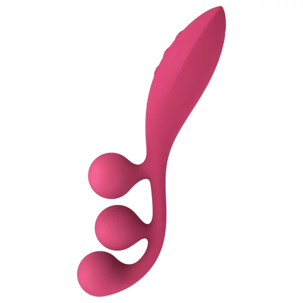 Satisfyer Tri Ball 1 - akkus, multifunkciós vibrátor (piros)