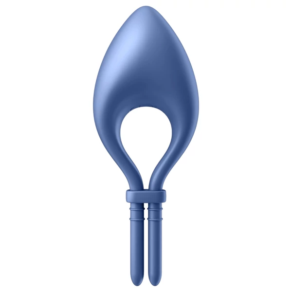 Satisfyer Bullseye - App-vezérelt vibrációs péniszgyűrű, férfiaknak (kék)