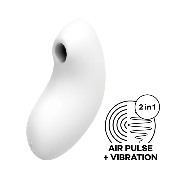 Satisfyer Vulva Lover 2 - léghullámos csikló vibrátor (fehér)