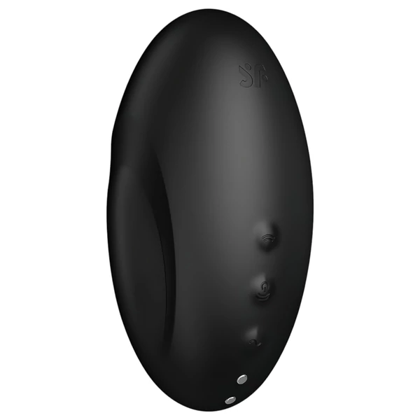 Satisfyer Vulva Lover 3 - léghullámos csiklóizgató (fekete)