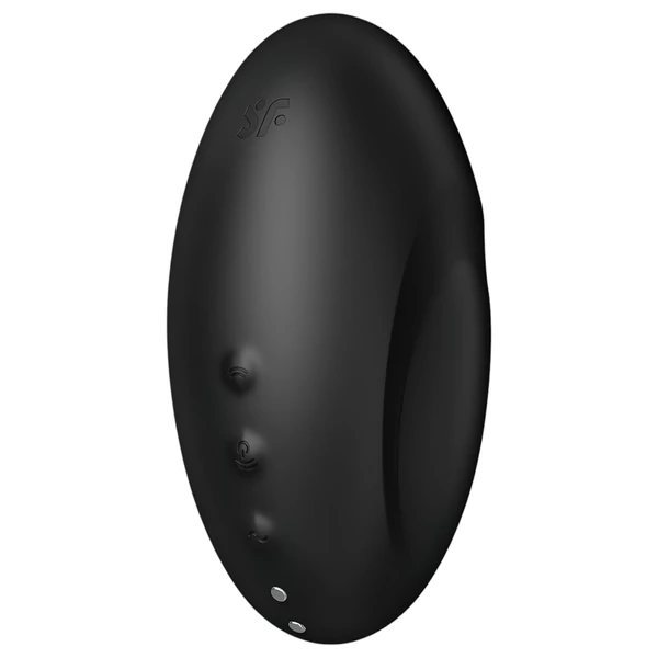 Satisfyer Vulva Lover 3 - léghullámos csiklóizgató (fekete)