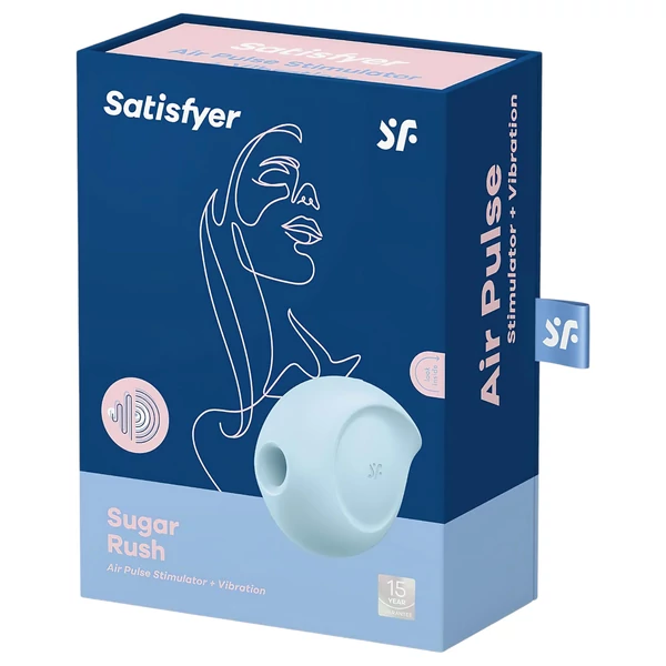 Satisfyer Sugar Rush - léghullámos csikló vibrátor (kék)