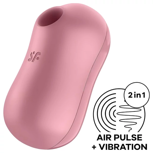 Satisfyer Cotton Candy - léghullámos csikló vibrátor (korall)