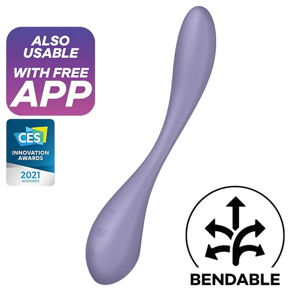 Satisfyer G-spot Flex 5 – App-vezérelt G-pont vibrátor (lila)
