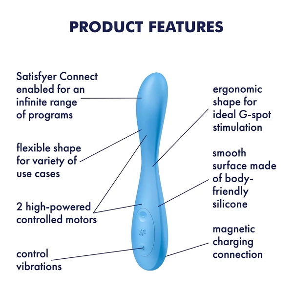 Satisfyer G-spot Flex 4 - App-vezérelt G-pont vibrátor (türkiz)