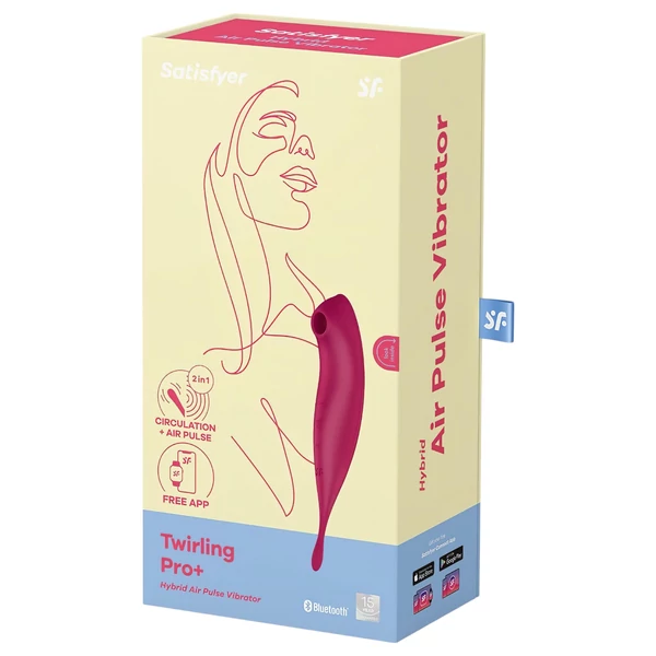 Satisfyer Twirling Pro – App-vezérelt csiklóvibrátor (piros)