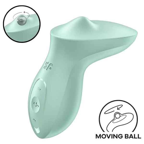 Satisfyer Exciterrr - forgó gyöngyös csikló vibrátor (zöld)