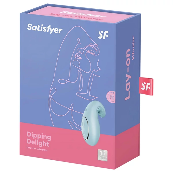 Satisfyer Dipping Delight - akkus csikló vibrátor (kék)