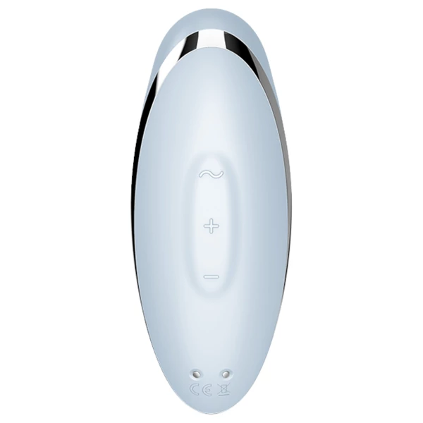 Satisfyer Tap & Climax 2 - 2in1 csiklóizgató és vibrátor (kék)