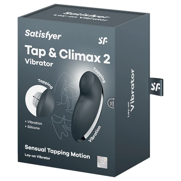 Satisfyer Tap & Climax 2 - 2in1 csikló vibrátor (szürke)