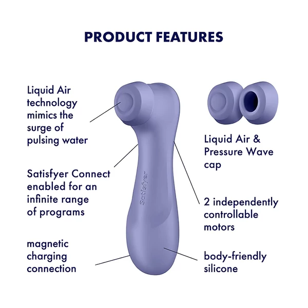 Satisfyer Pro 2 Gen3 - App-vezérelt léghullámos csiklóizgató (lila)