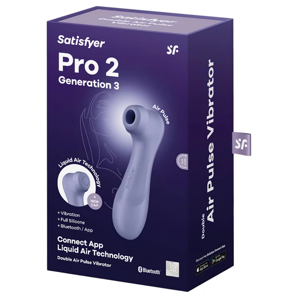 Satisfyer Pro 2 Gen3 - App-vezérelt léghullámos csiklóizgató (lila)