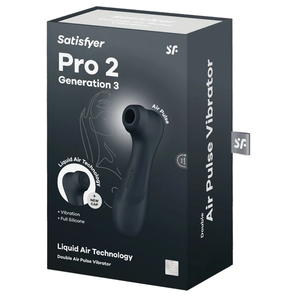 Satisfyer Pro2 Gen3 - léghullámos csiklóizgató (sötét szürke)