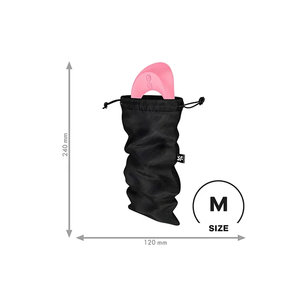 Satisfyer Treasure Bag - diszkrét tároló táska - közepes (fekete)