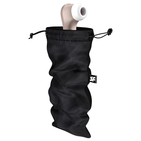 Satisfyer Treasure Bag L - diszkrét tároló táska - közepes (fekete)