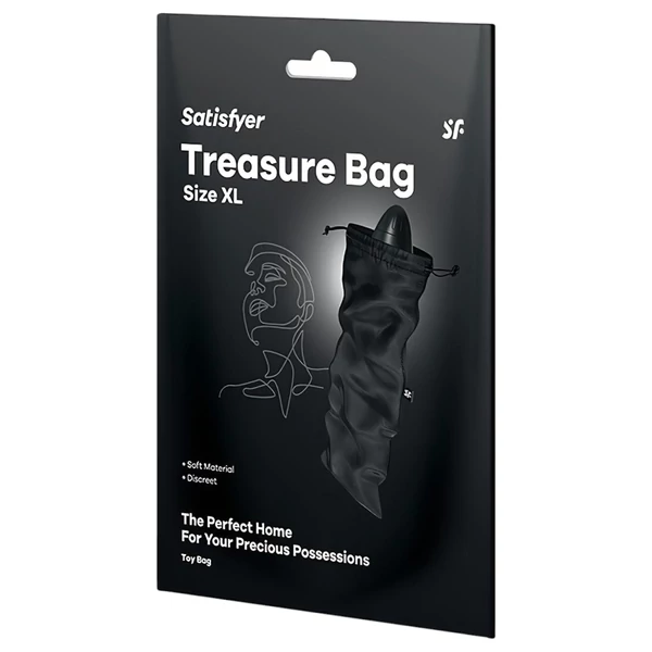 Satisfyer Treasure Bag XL - tároló táska - nagy (fekete)